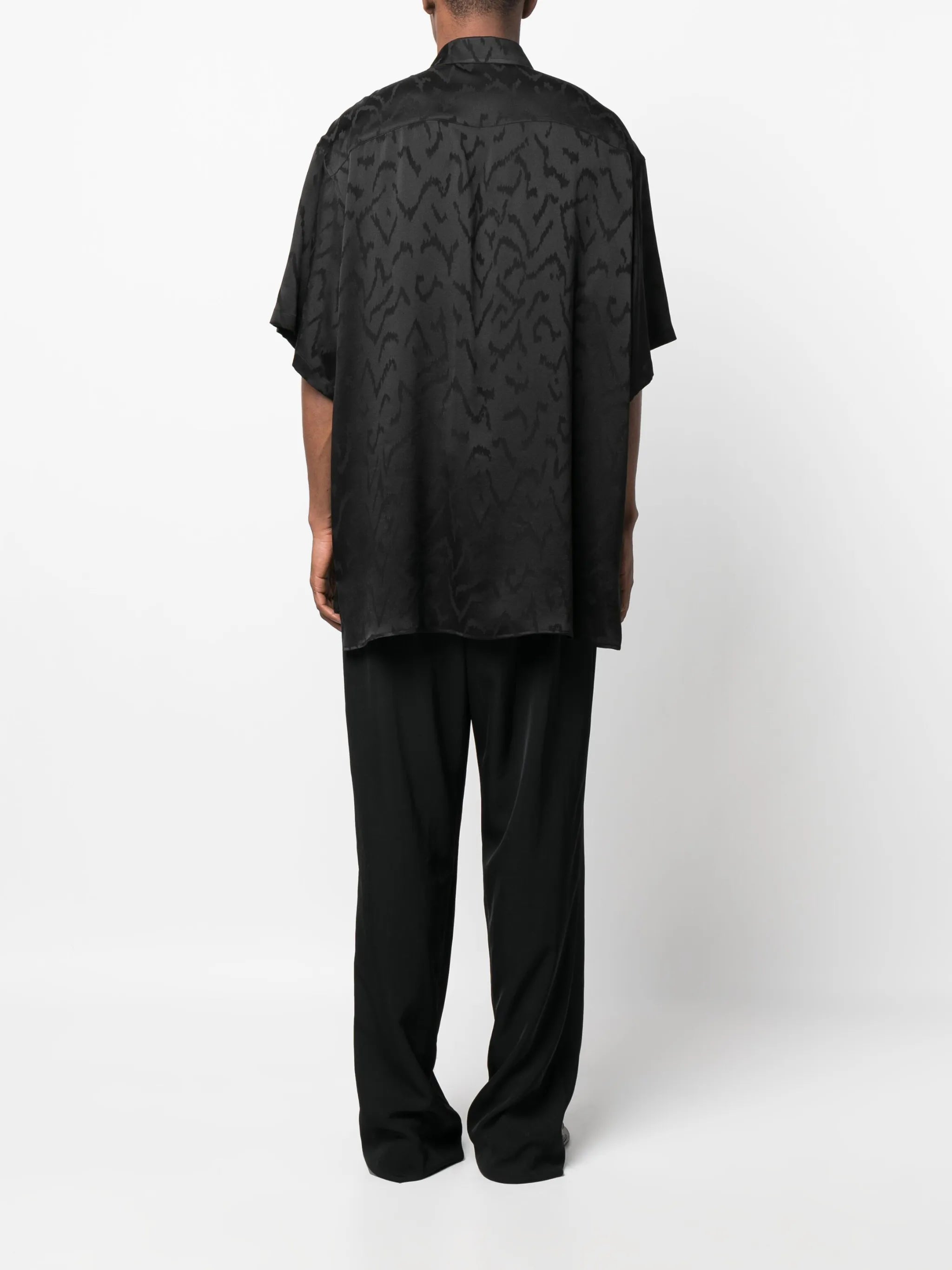 Image of Silk Oversized Shirt by Saint Laurent for Men - Season Spring-Summer 2023 - Model view 3