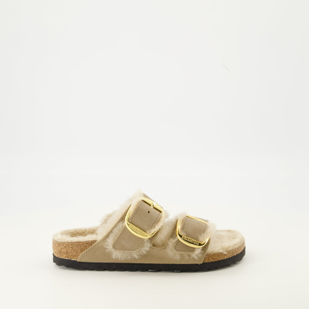 Birkenstock sandals, Arizona Big Buckle, comfortable sandals, adjustable straps sandals, beige summer footwear
