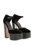 Giuseppe Zanotti, Black Strass Pumps, Women's Luxury Shoes, High Heel Pumps, Designer Footwear