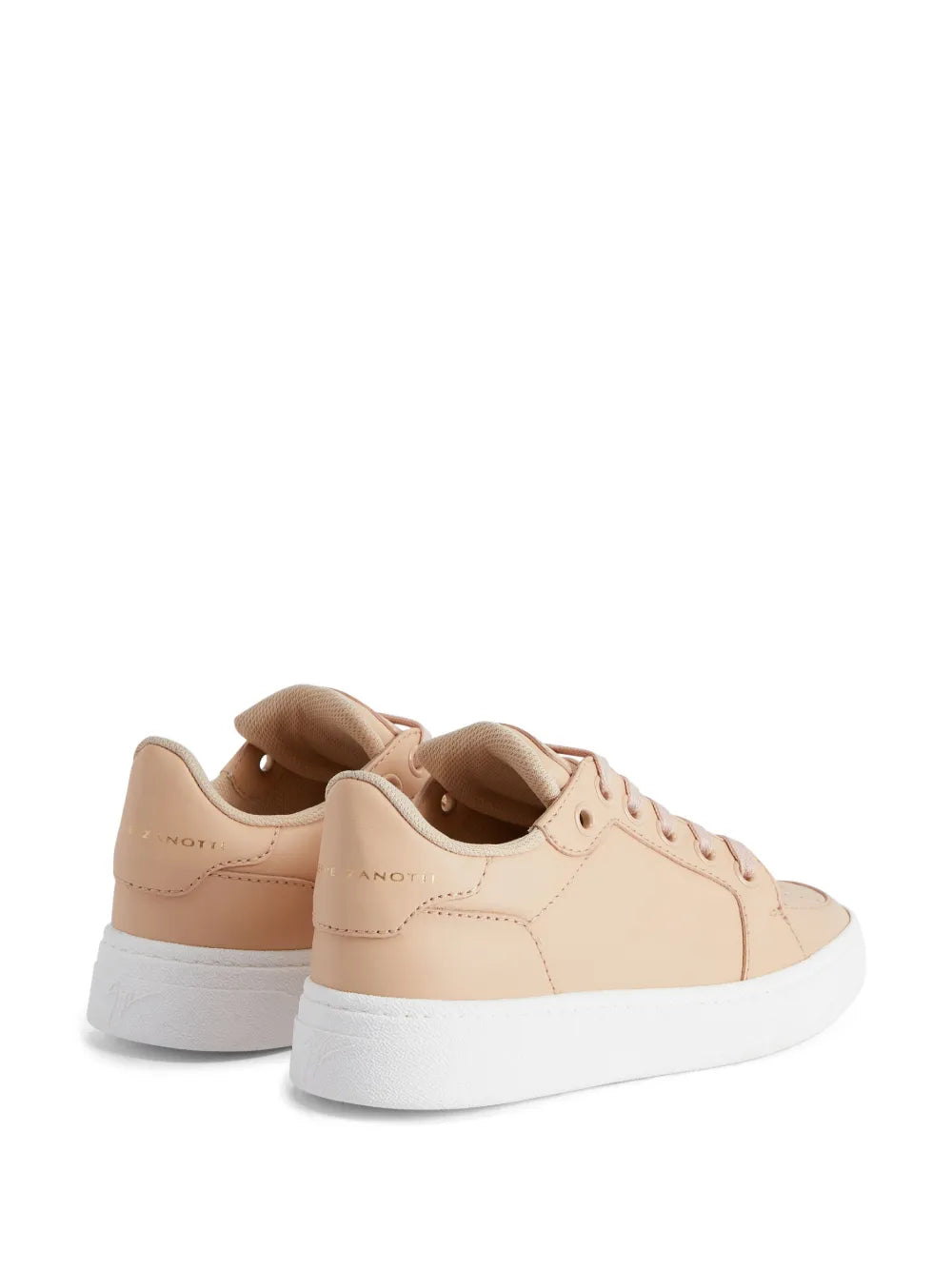 luxury sneakers, Giuseppe Zanotti, beige rosé leather sneakers, high-end footwear, exclusive sneakers