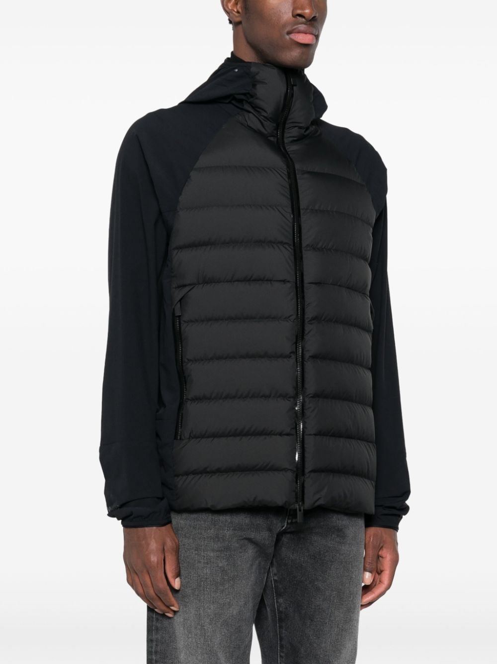 Moncler, men's down jacket, black doudoune, luxury outerwear, winter fashion