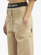 Palm Angels, beige cargo pants, luxury cargo, cotton pants, designer cargo pants