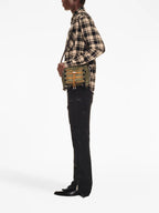 Off-White camera bag, green nylon bag, luxury accessories, high-end fashion, designer bag