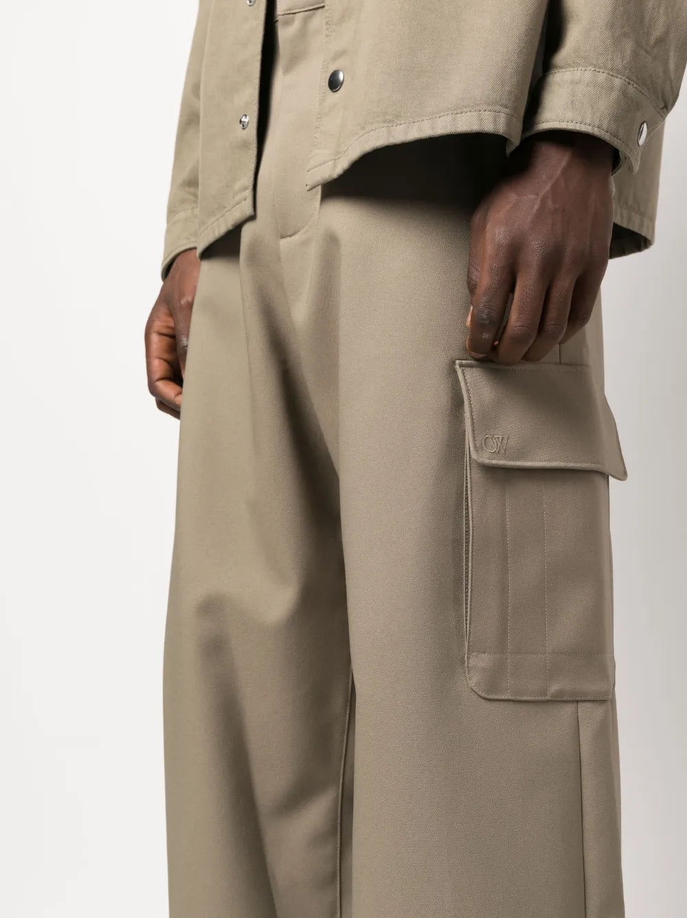 beige cargo pants, Off-White, luxury casual wear, designer pants, modern luxury apparel