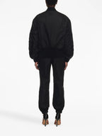 luxury bomber jacket, Off-White bomber, high-end outerwear, designer nylon jacket, elegant fashion