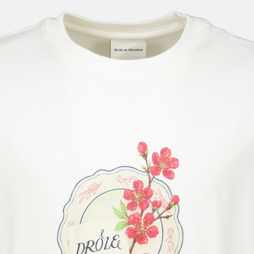 Drôle Porcelaine ホワイトコットンTシャツ