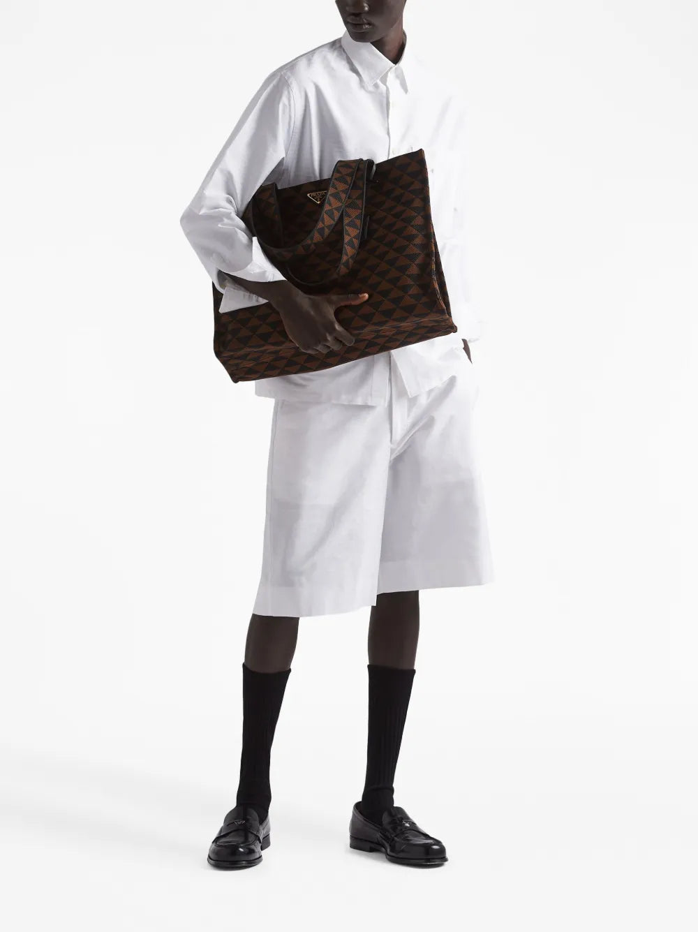 ホワイトポプリンベルムーダショーツ