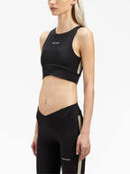 Black Sports Bra, Palm Angels, Luxury Activewear, Women's Sports Bra, High-End Athletic Wear