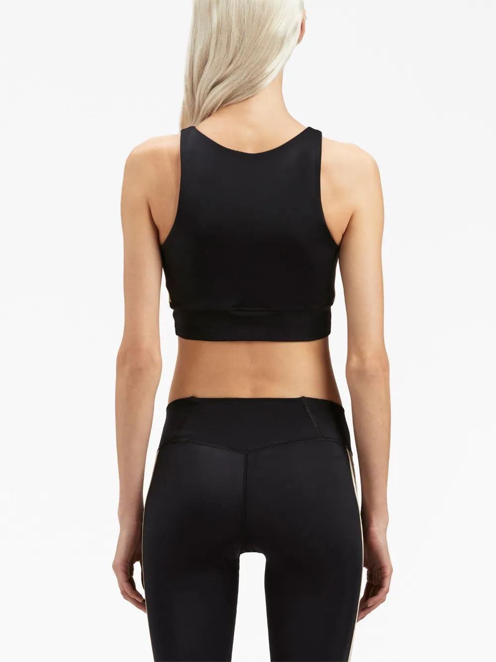 Black Sports Bra, Palm Angels, Luxury Activewear, Women's Sports Bra, High-End Athletic Wear
