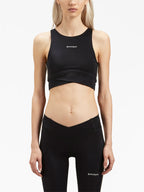 Black Sports Bra, Palm Angels, Luxury Activewear, Women's Sports Bra, High-End Athletic Wear