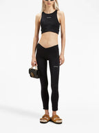 Black Sports Bra, Palm Angels, Luxury Activewear, Women's Sports Bra, High-End Athletic Wear