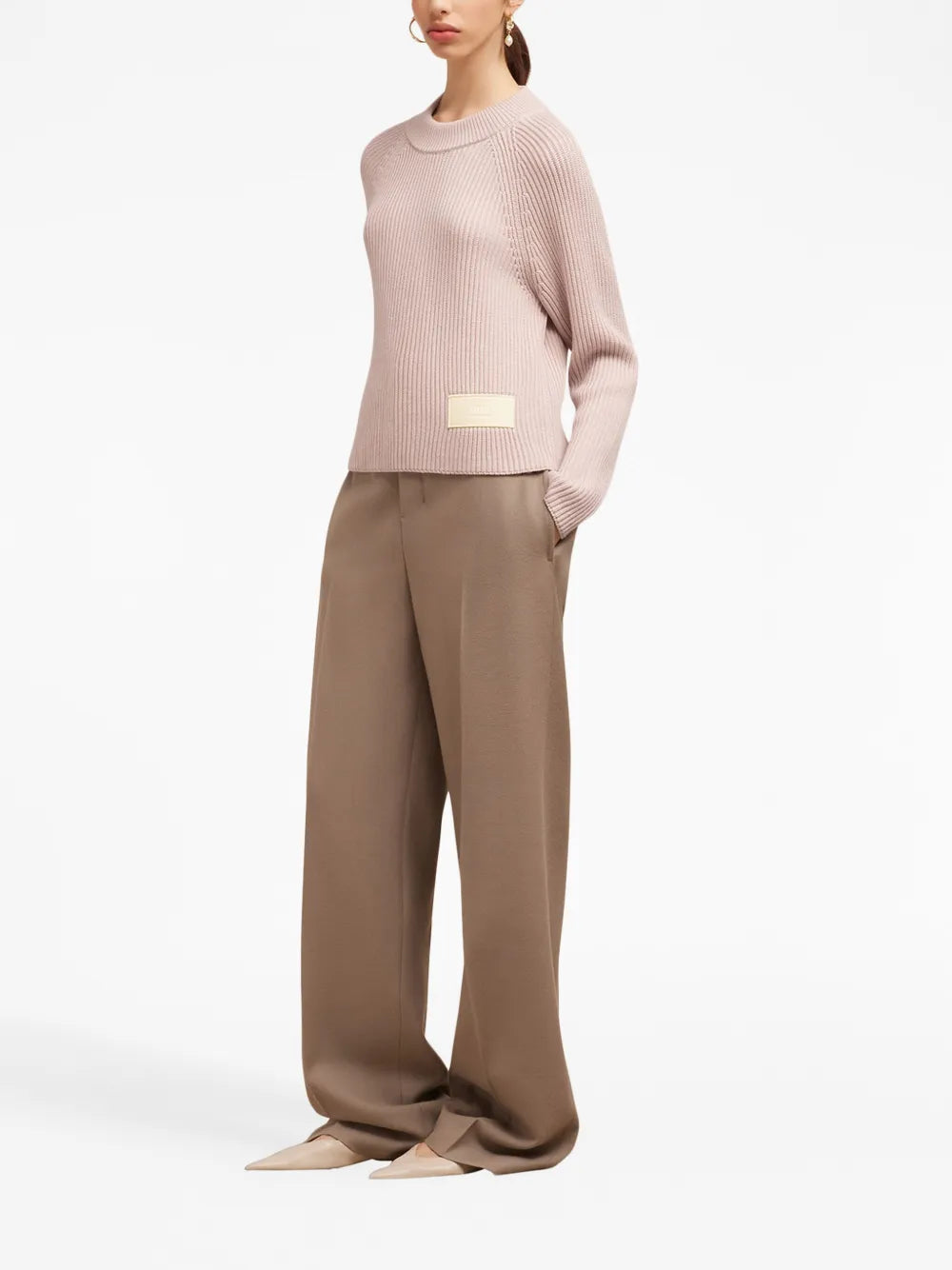 Powder Pink Label Sweater