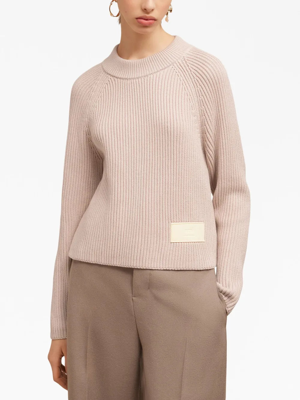Powder Pink Label Sweater