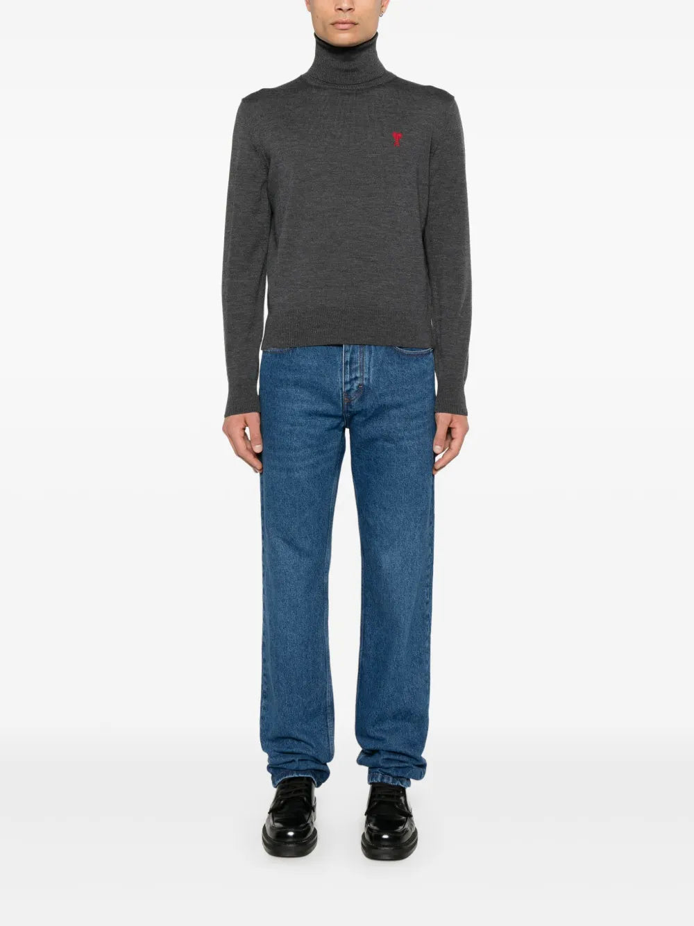 turtleneck sweater, Ami de Coeur, AMI Paris, luxury sweater, grey turtleneck