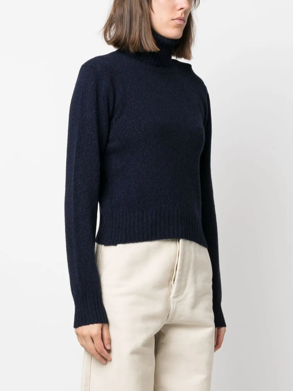 turtleneck sweater, AMI Paris, blue sweater, luxury knitwear, Ami de Coeur
