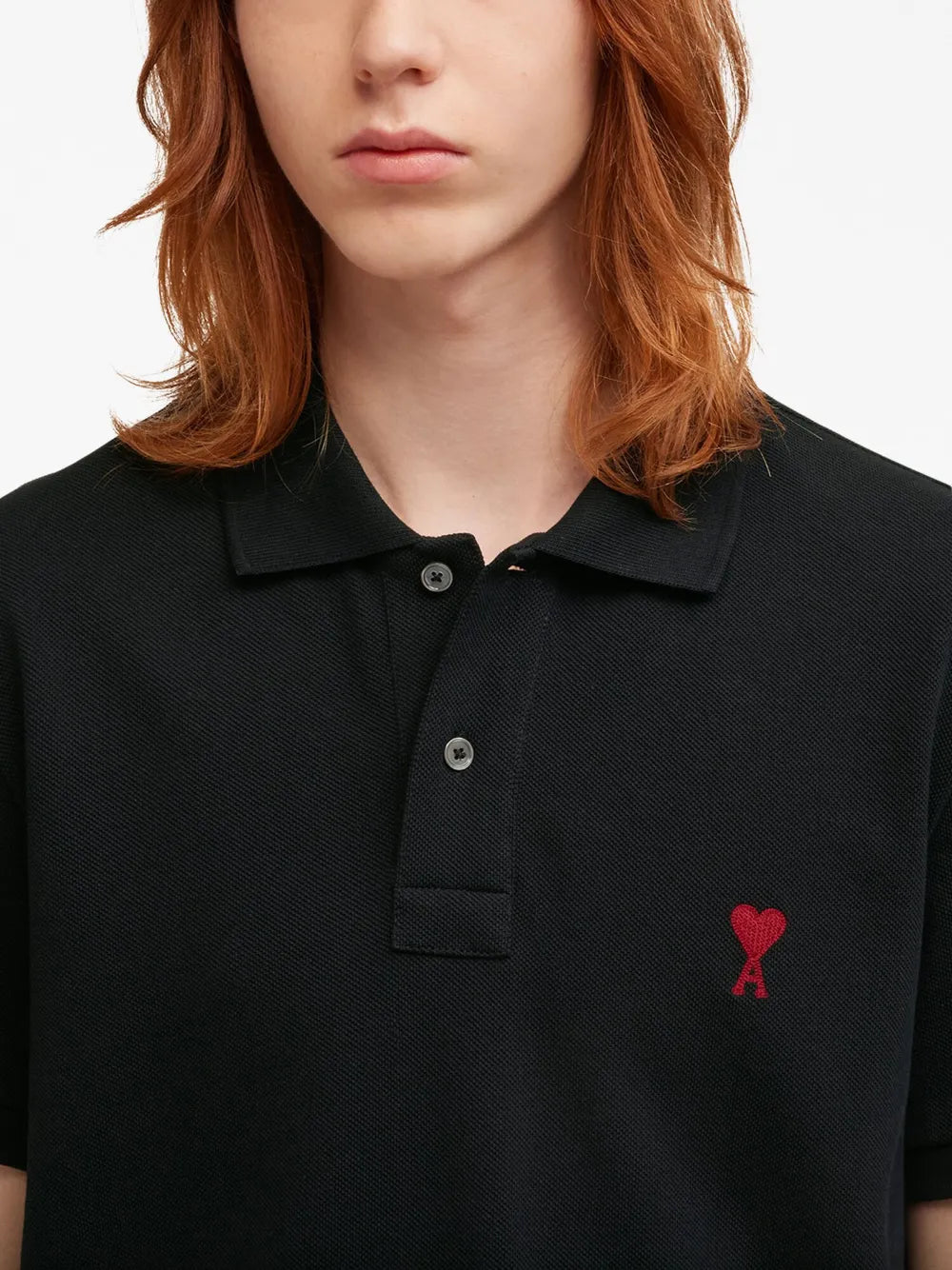 Image of Ami de Coeur Polo by Ami PARIS for Unisex - Season Spring-Summer 2024 - Model view 3