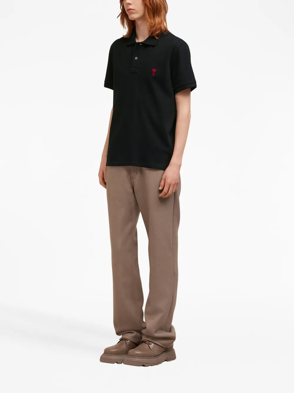 Image of Ami de Coeur Polo by Ami PARIS for Unisex - Season Spring-Summer 2024 - Model view 6