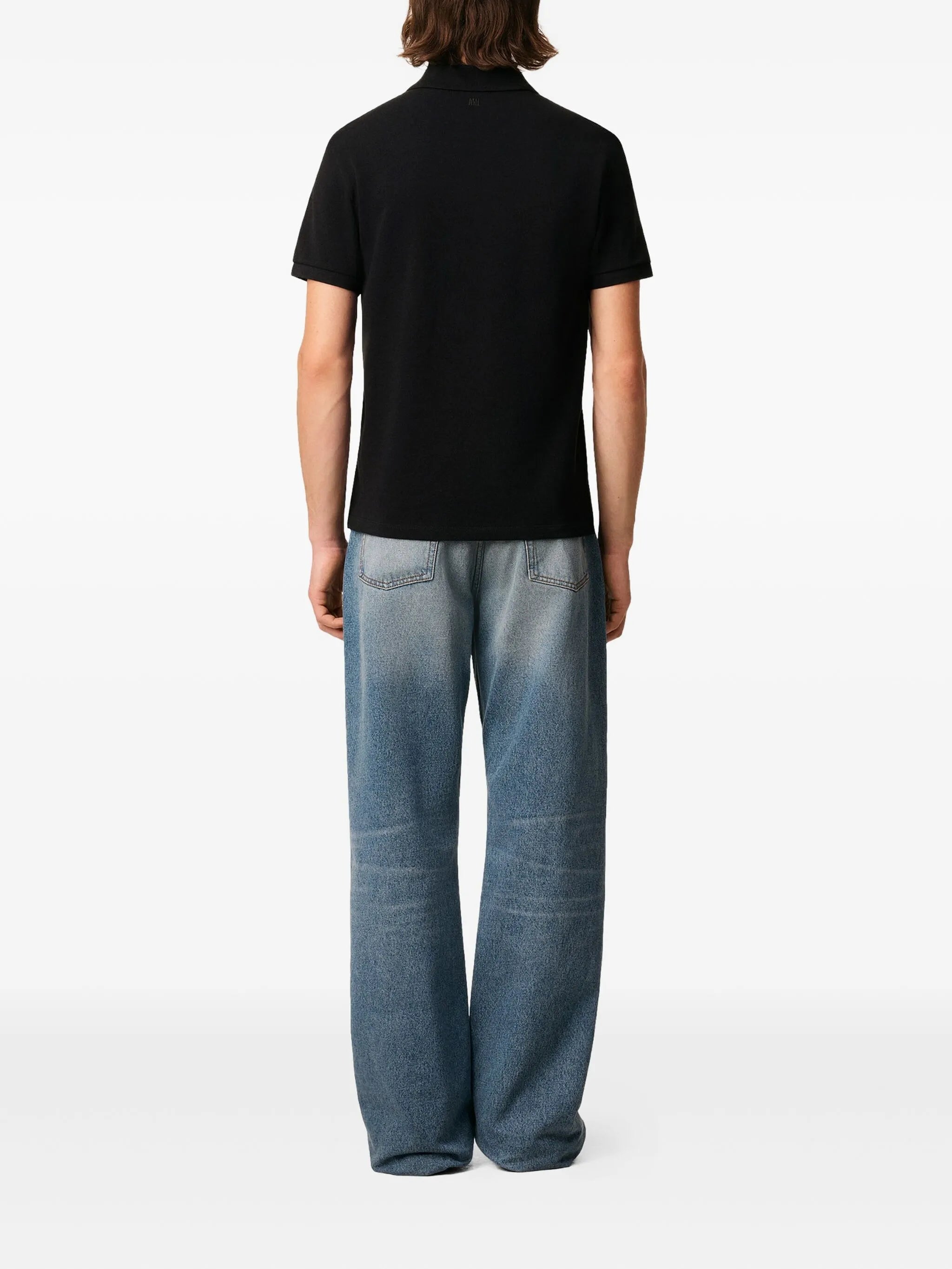 Image of Ami de Coeur Polo by Ami PARIS for Unisex - Season Spring-Summer 2024 - Model view 5