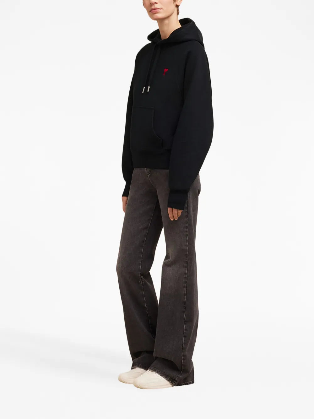 Sudadera con Capucha Negra Ami de Coeur