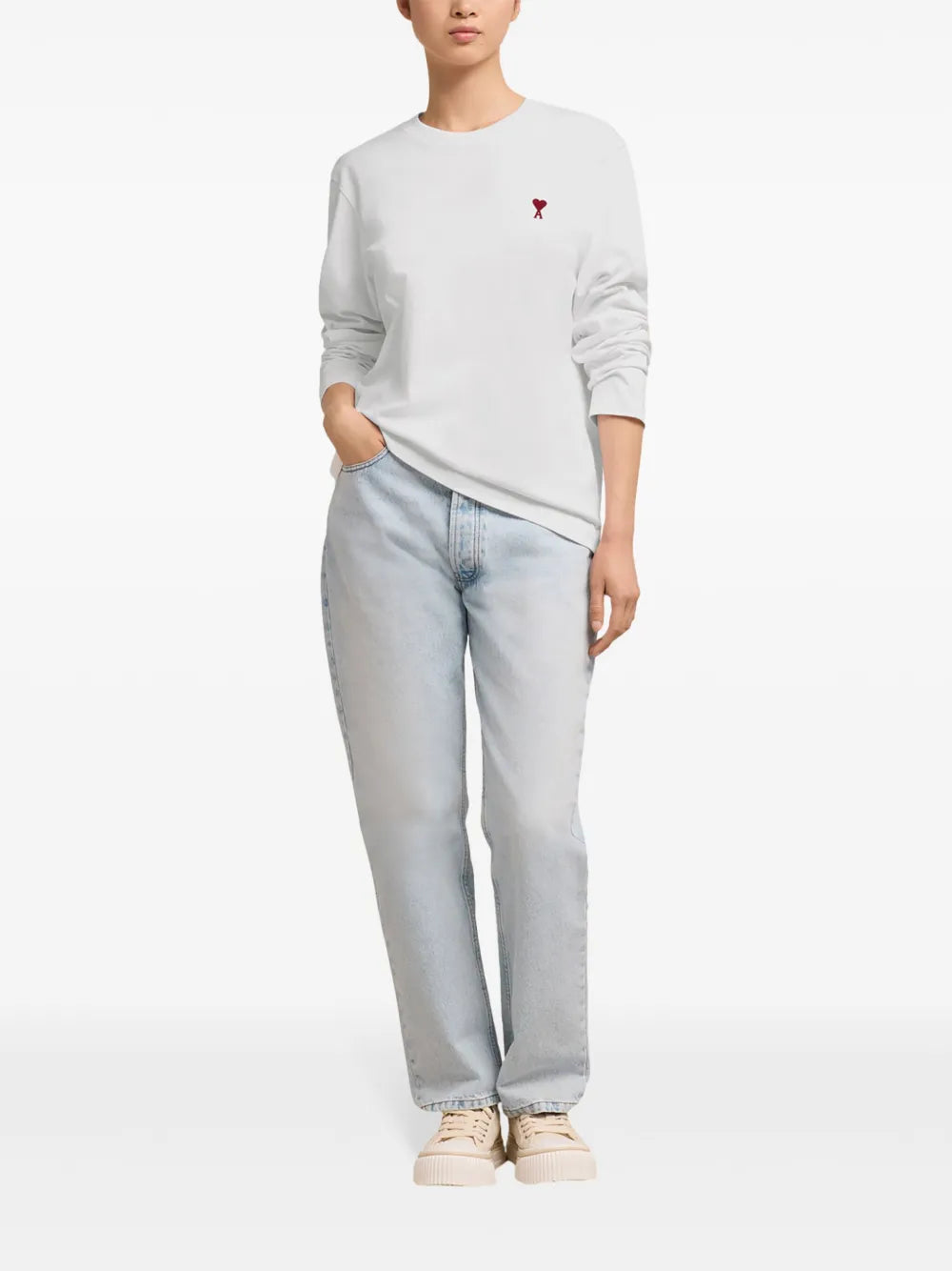 Camiseta de Manga Larga Blanca