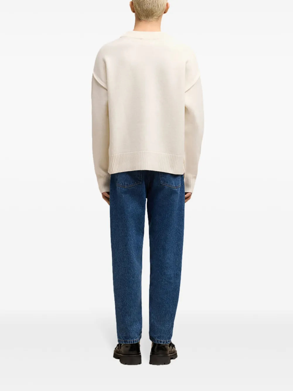 unisex cardigan, wool knitwear, V-neck cardigan, Ami de Coeur, button closure cardigan