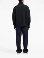 black sweater, Ami de Coeur, knitwear, wool sweater, unisex fashion