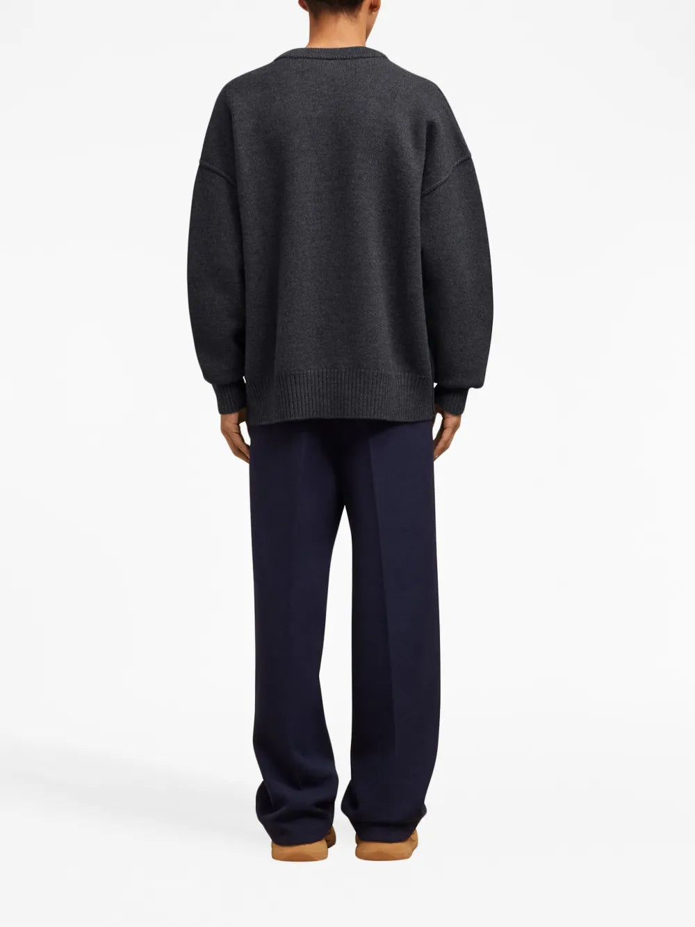 Ami de Coeur cardigan, grey cardigan, wool cardigan, V-neck cardigan, unisex fashion