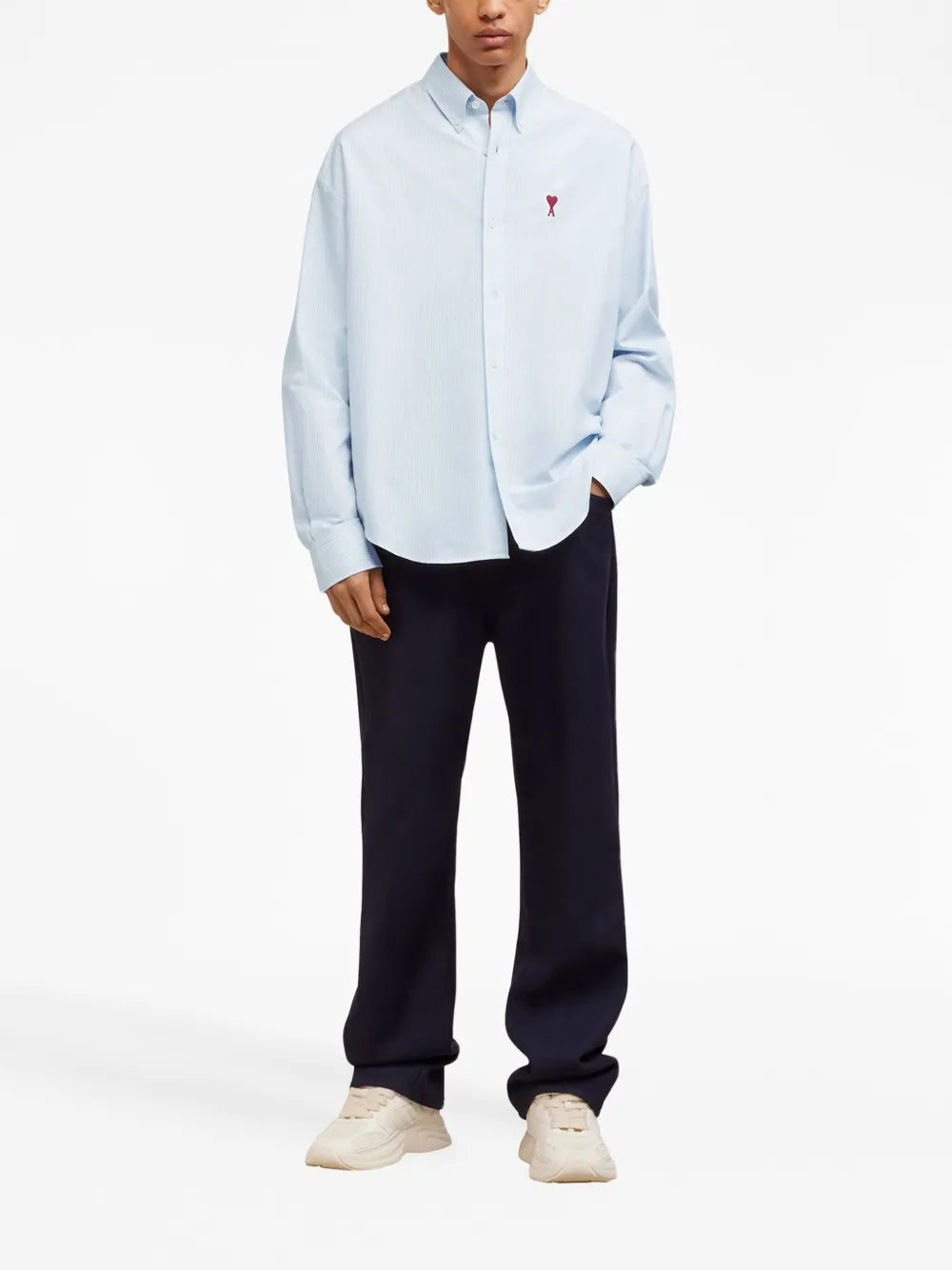 Ami de Coeur, striped shirt, AMI Paris, luxury fashion, designer shirt