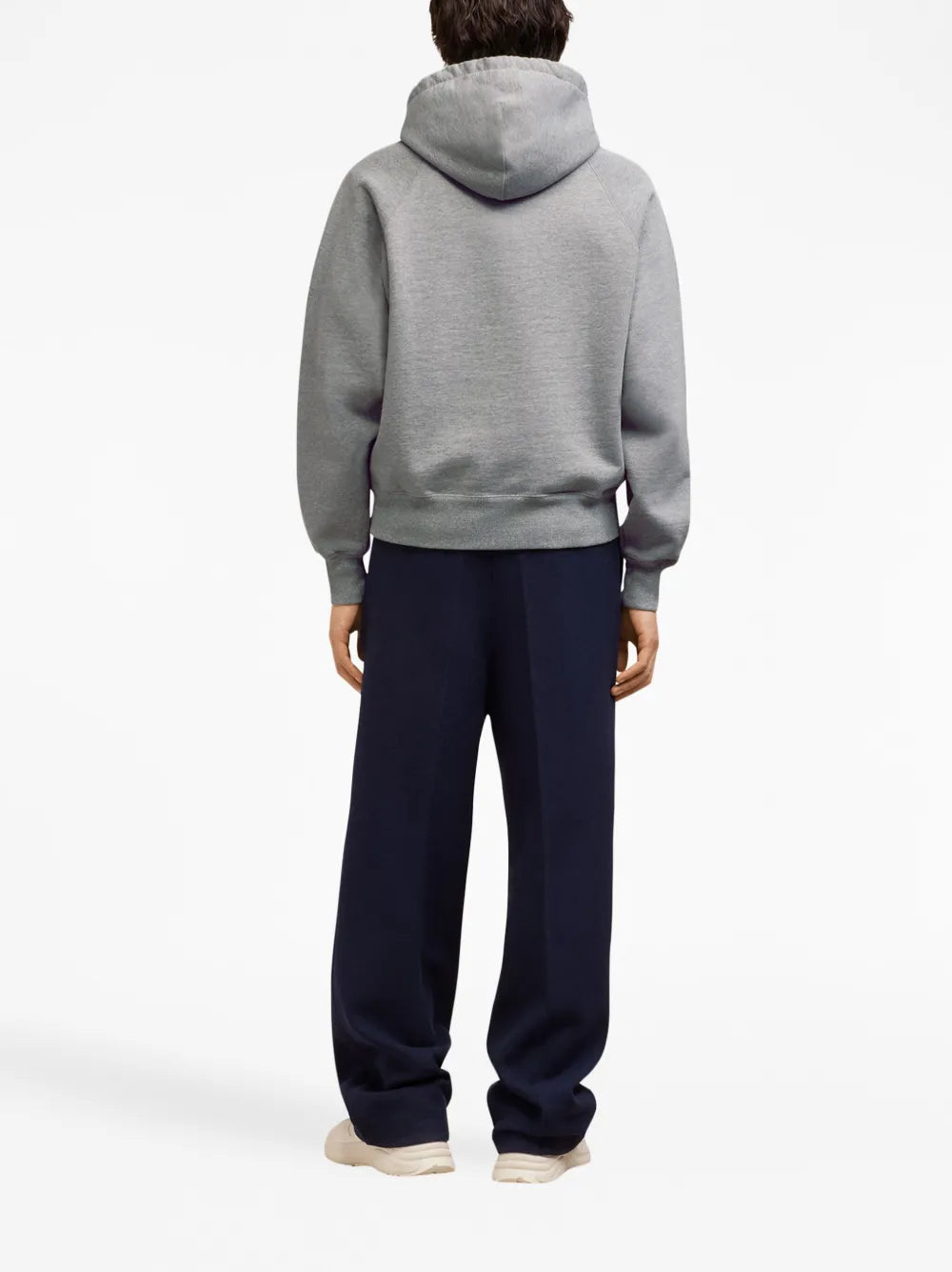 sweatshirt, grey hooded sweatshirt, Ami de Coeur, embroidered logo, cotton sweatshirt