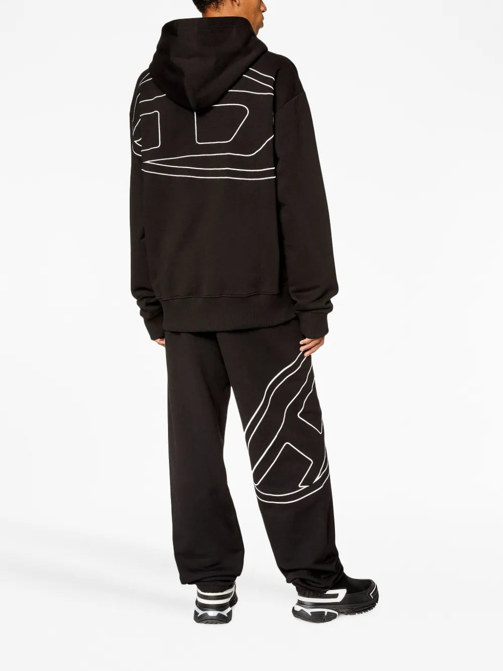 Black Hoodie, S-Macs-Megoval, Diesel, Oval D Logo, Spring-Summer Collection