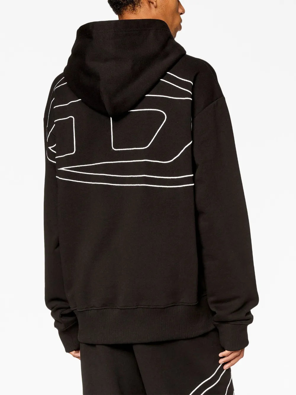 Black Hoodie, S-Macs-Megoval, Diesel, Oval D Logo, Spring-Summer Collection