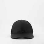 Image of Re-Nylon Black Cap by Prada for Men - Season Spring-Summer 2025 - Front View