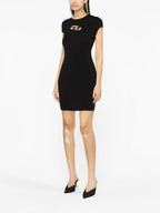 Image of D-Angiel Black Dress by Diesel for Women - Season Spring-Summer 2025 - Model view 3