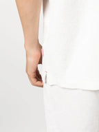 Terry cloth shirt, organic cotton shirt, white shirt, luxury menswear, classic collar shirt