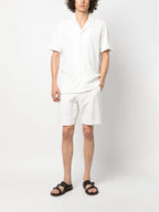 Terry cloth shirt, organic cotton shirt, white shirt, luxury menswear, classic collar shirt