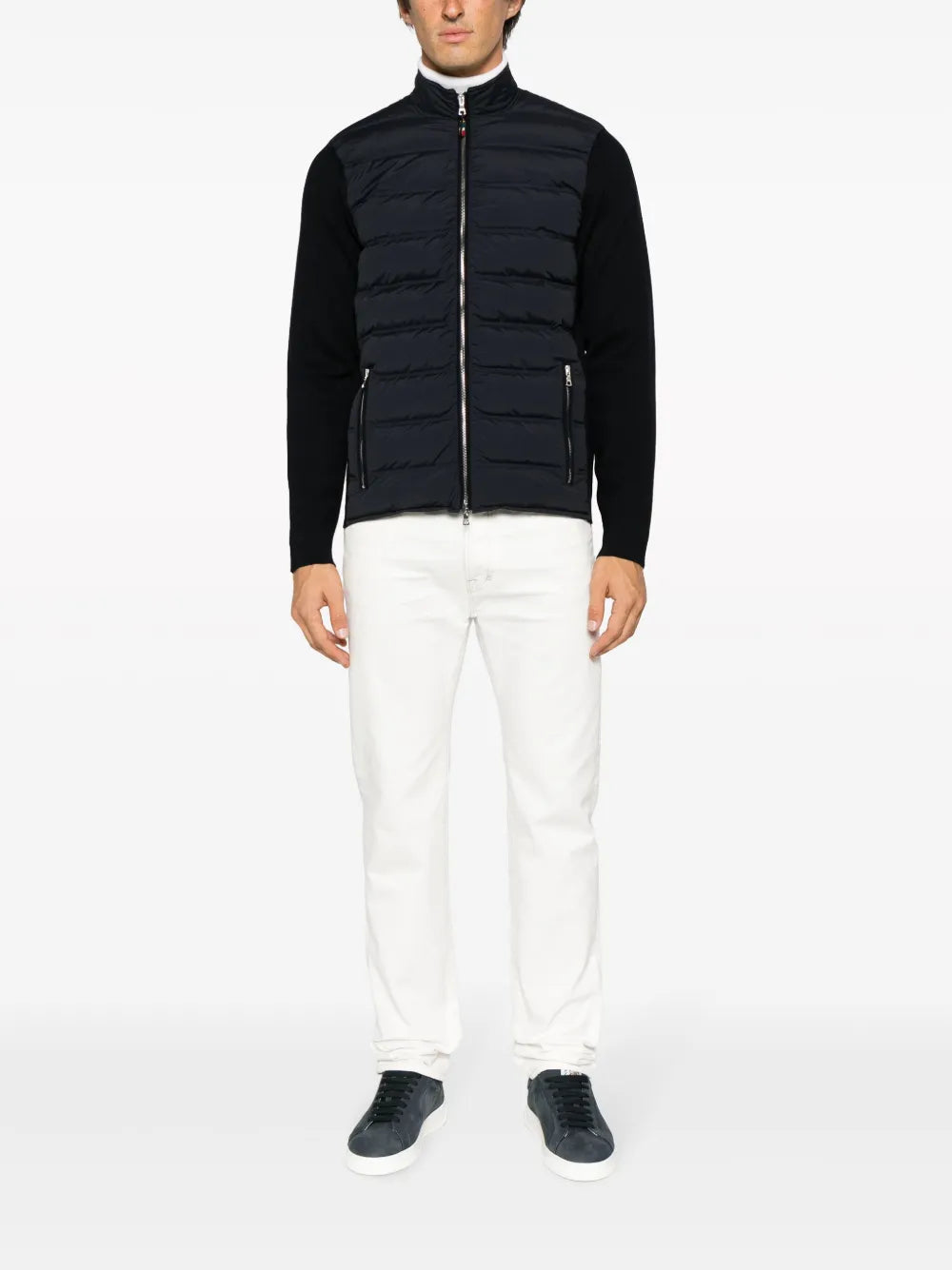 quilted jacket, navy blue jacket, Autumn-Winter collection, luxury outerwear, elegant jacket