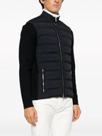 quilted jacket, navy blue jacket, Autumn-Winter collection, luxury outerwear, elegant jacket