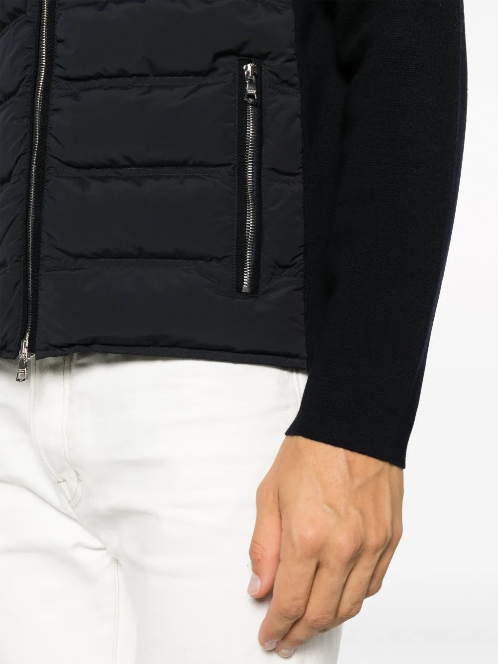 quilted jacket, navy blue jacket, Autumn-Winter collection, luxury outerwear, elegant jacket