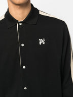 luxury shirt, Palm Angels, cotton piqué, PA monogram, designer shirt