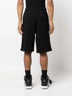 Off-White shorts, black cotton shorts, luxury men’s clothing, designer casual wear, premium shorts