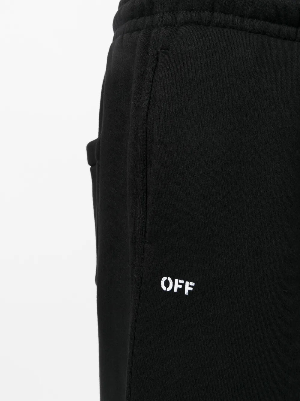 Off-White shorts, black cotton shorts, luxury men’s clothing, designer casual wear, premium shorts