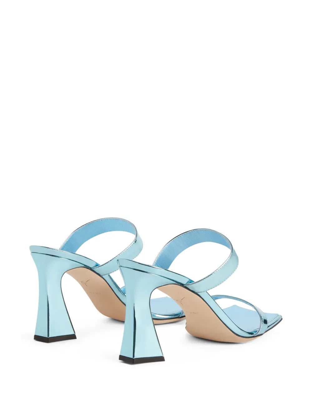 Giuseppe Zanotti, women’s mules, light blue mules, luxury footwear, designer shoes
