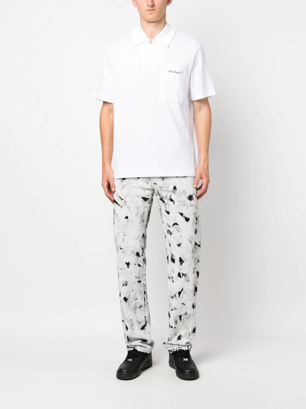 palm angels, sartorial polo, white polo shirt, luxury fashion, men's clothing