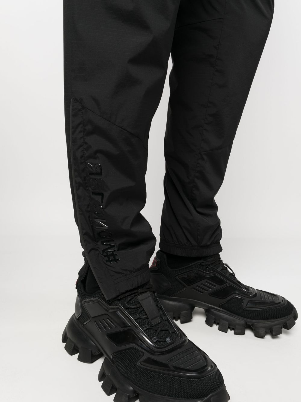 Moncler Grenoble, black ripstop pants, luxury men's fashion, high-end menswear, durable stylish pants