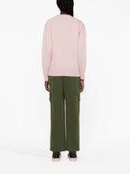 Kenzo logo sweater, pink women's sweater, luxury women's fashion, designer knitwear, elegant women's top