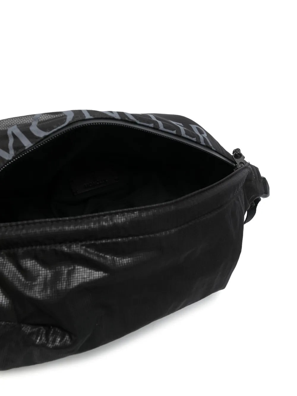 Moncler bum bag, luxury men's accessories, black leather bum bag, designer bum bag, high-end men's fashion