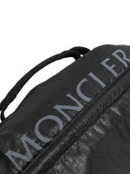Moncler bum bag, luxury men's accessories, black leather bum bag, designer bum bag, high-end men's fashion