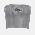 Imagem do top de stretch riscado da Diesel para Mulheres - Temporada Outono-Inverno 2024 - Vista Frontal
