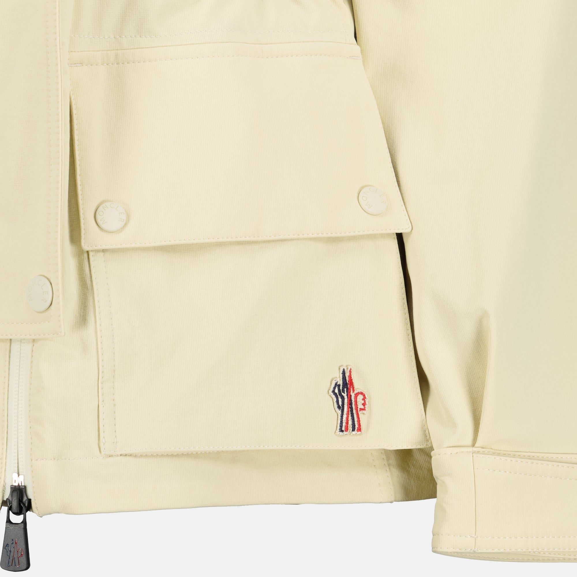 Image of Beige Mathes 2-in-1 Military Jacket by Moncler Grenoble for Women - Season Spring-Summer 2026 - Detail View 5