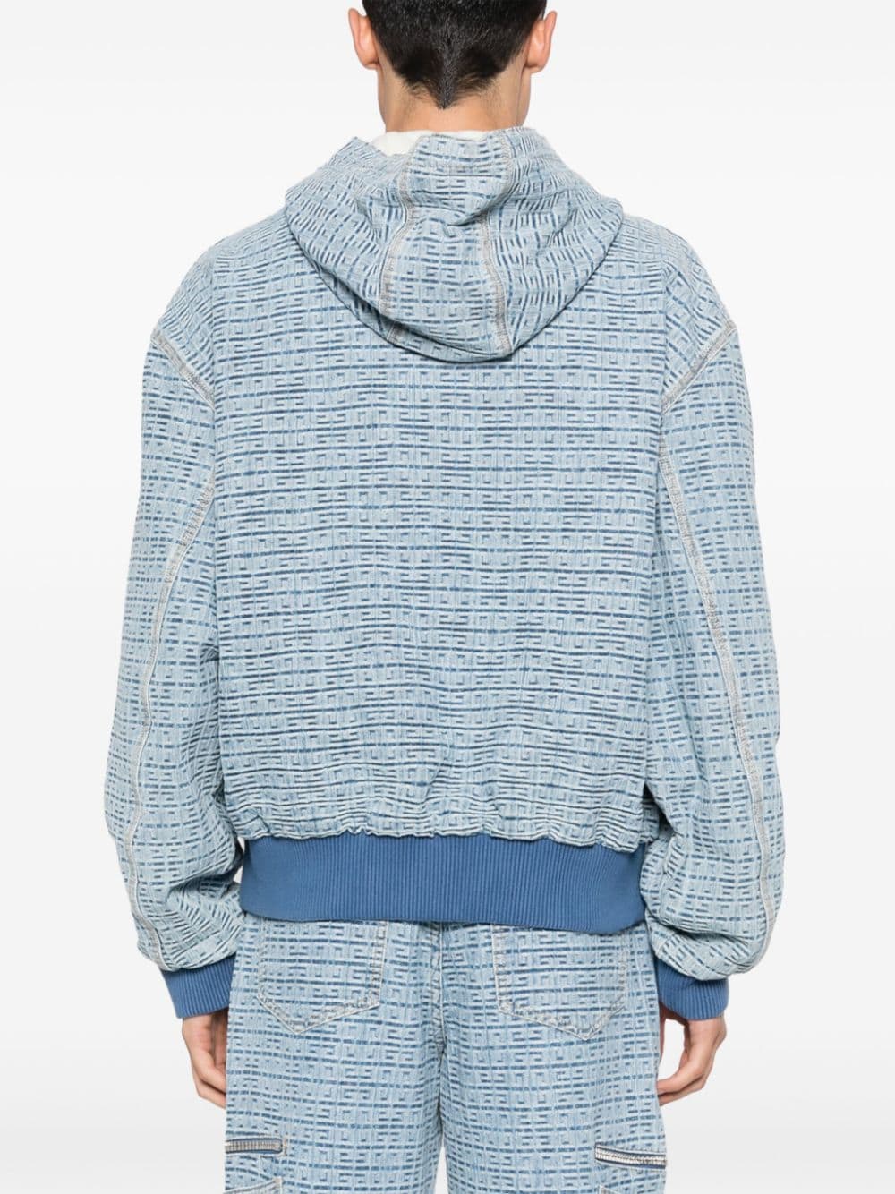 4G Denim Zip-Up Sweatshirt